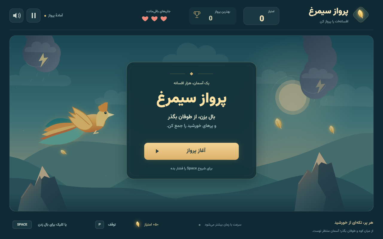 عکس ۱ از پرواز سیمرغ (بازی آرکید با صدا)، ساخته OpenAI: GPT-6.1 Sol